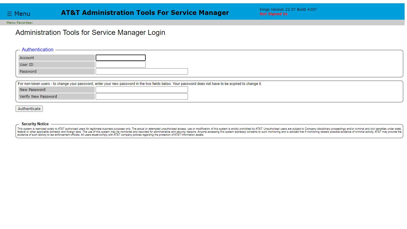 Service Manager Web Administration Tools